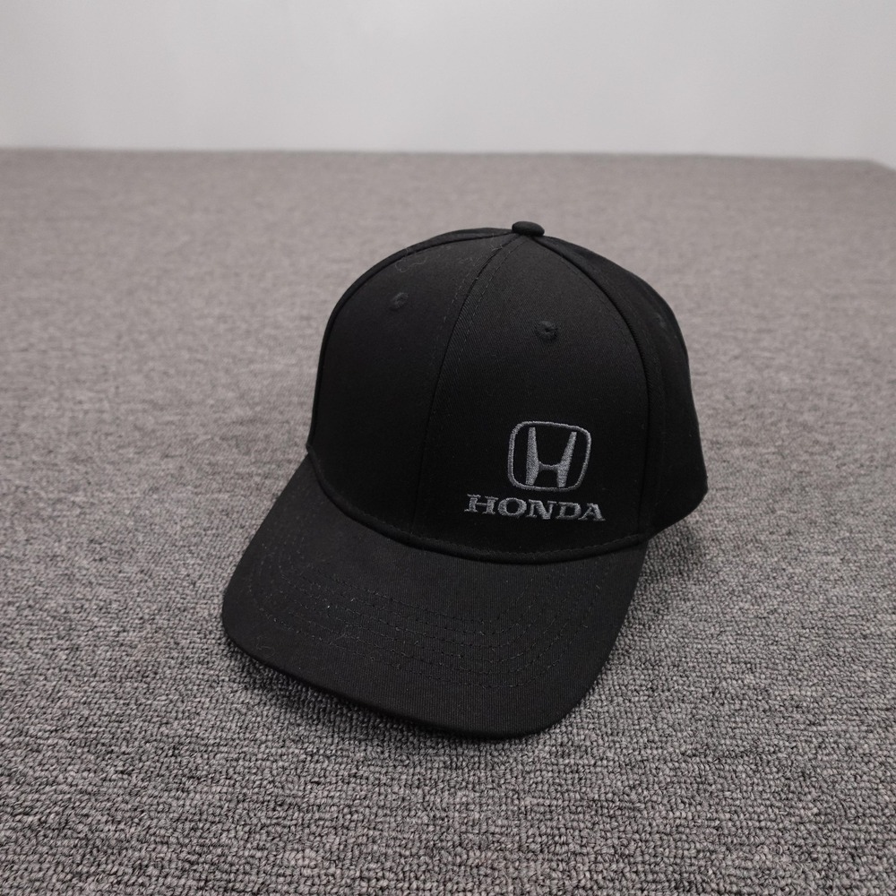 Honda Hat Cap Fitted Mens L/XL Black Twill Baseball Car Logo Stretch Auto